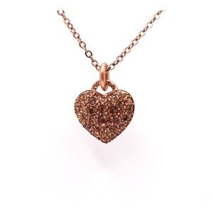 Pilgrim‎ Swarovski Heart Necklace NWT Rose Gold